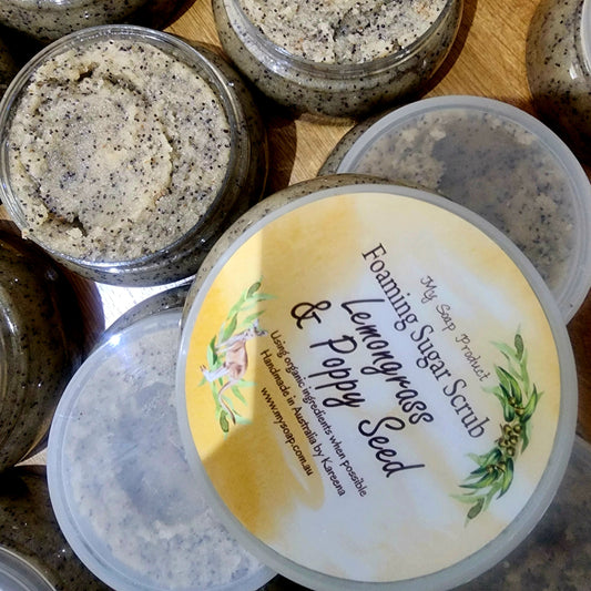 Lemongrass & Poppy Seeds Foaming Sugar Scrub