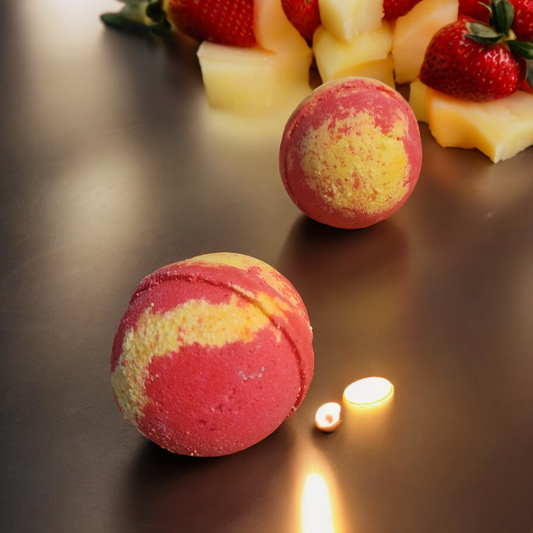 Strawberry & Pineapple Magnesium Bath Bomb