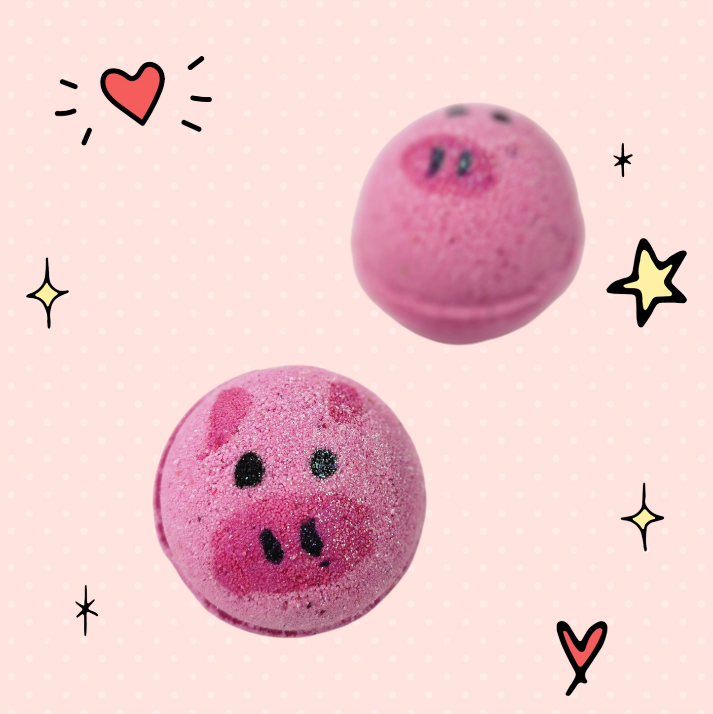 Surprise inside Pig Berries Milk Bath Bomb with Charm