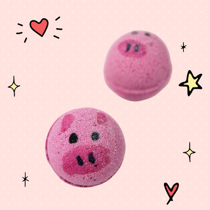 Surprise inside Pig Berries Milk Bath Bomb with Charm